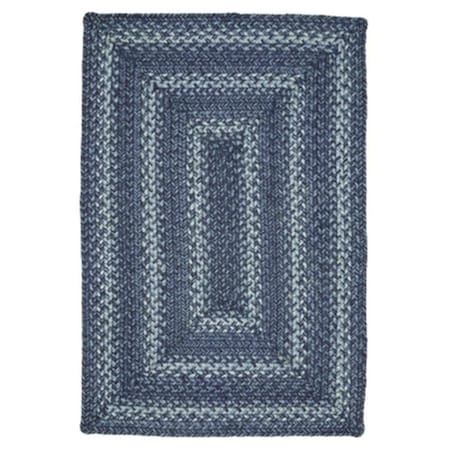 Homespice Decor 13 x 19 in. Denim Jute Braided Placemat Oval - Blue & White - set of 4 594686